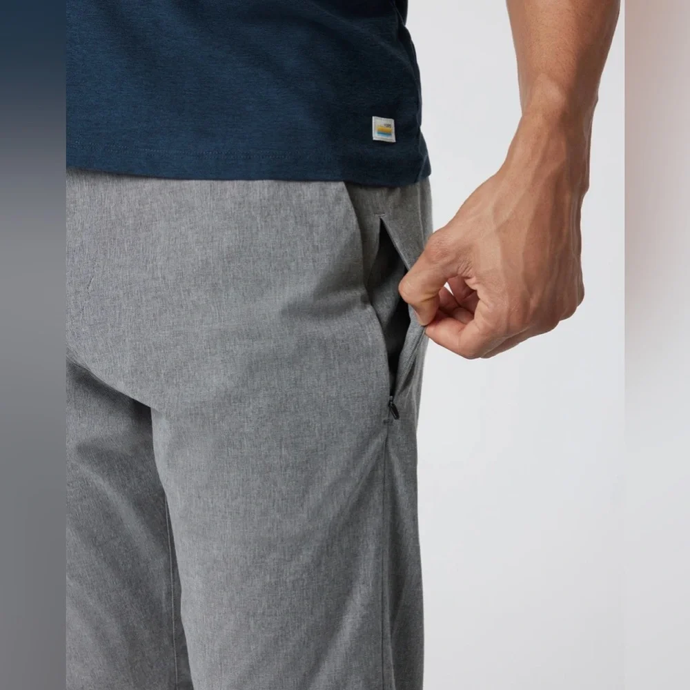 Vuori Men's Aim Chino Pants, Gray, Size 36, Stretch Performance Golf Active V431 - Picture 16 of 16